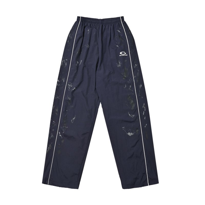 Balenciaga Navy Distressed Track Pants view