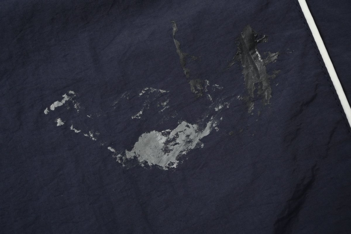 Balenciaga Navy Distressed Track Pants view
