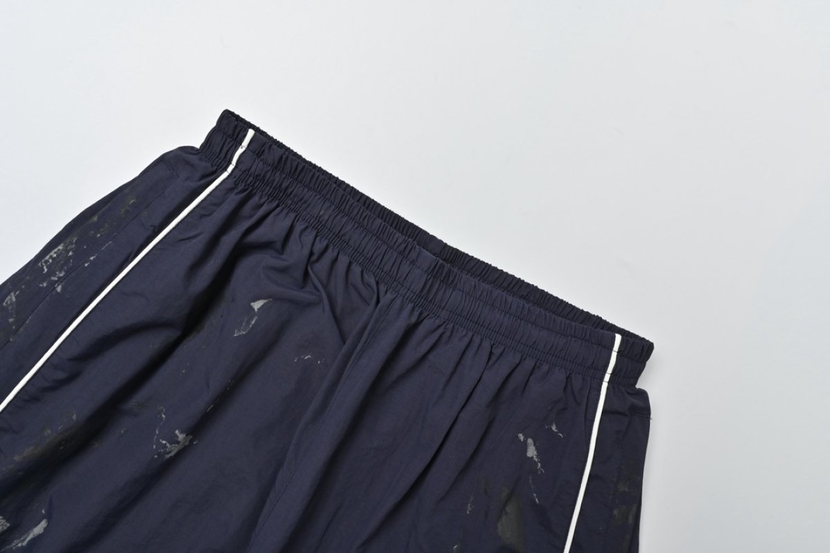 Balenciaga Navy Distressed Track Pants view