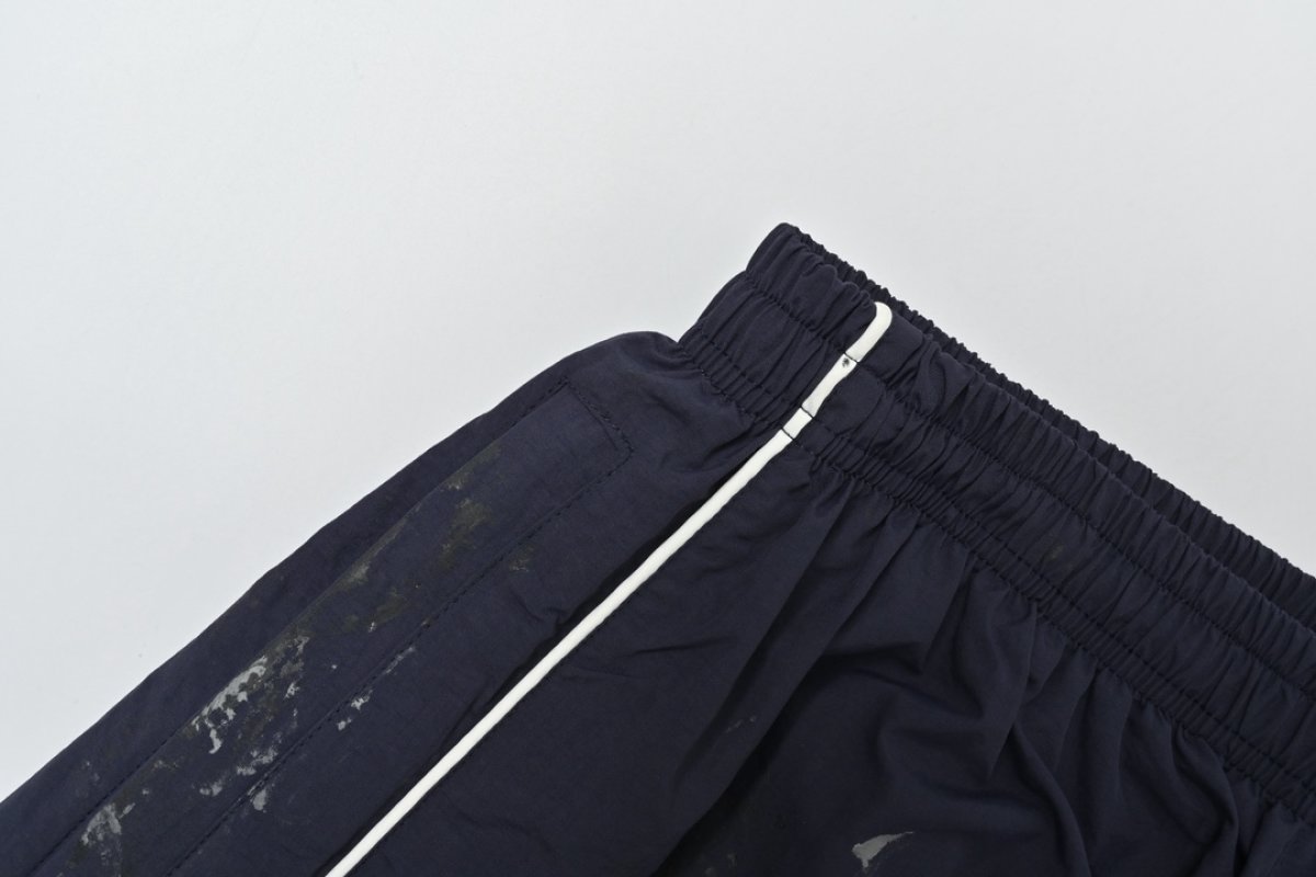 Balenciaga Navy Distressed Track Pants view