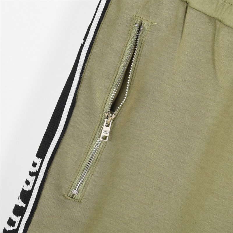 Prada Khaki Track Shorts with Side Stripe view