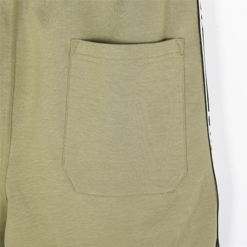 Prada Khaki Track Shorts with Side Stripe view