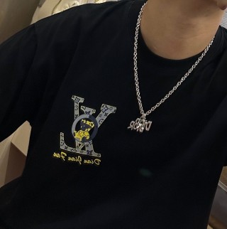 Dior Silver-Tone Logo Charm Necklace view 7