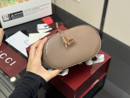 Gucci GG Canvas Backpack with Web Stripe - Beige view 9