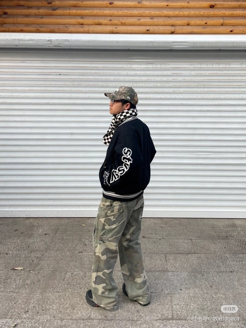 Chrome Hearts Black Varsity Bomber Jacket with Embroidered Sleeves view