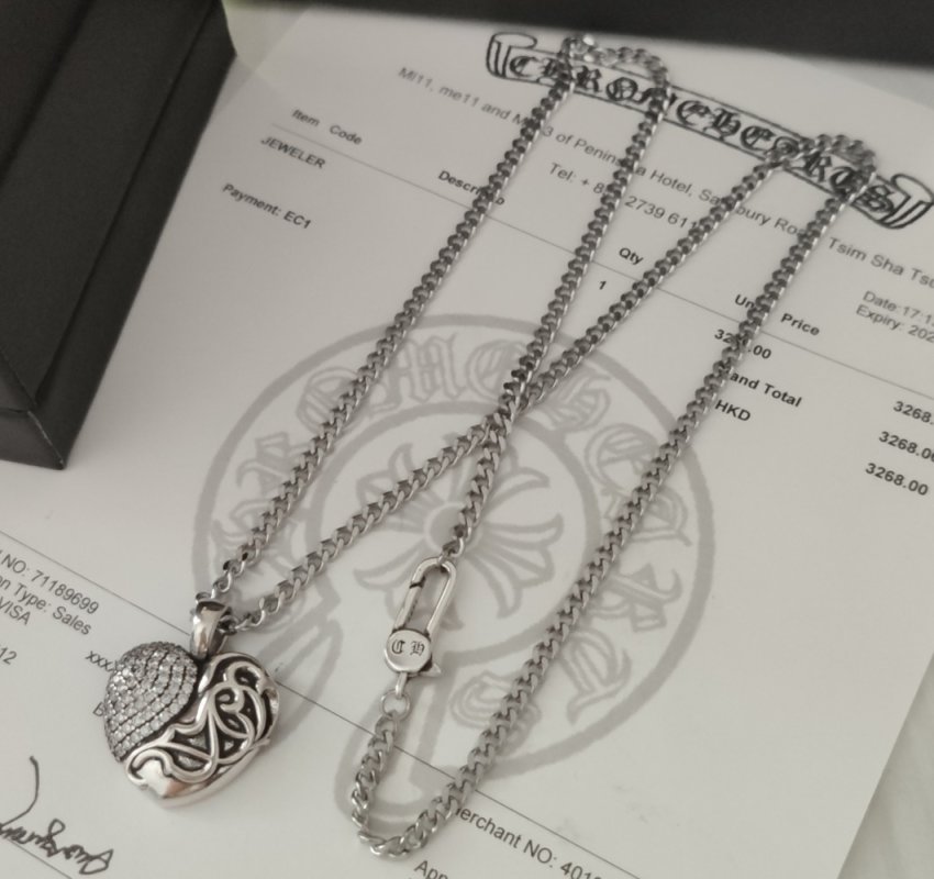 Chrome Hearts Silver Shield Pendant Necklace view