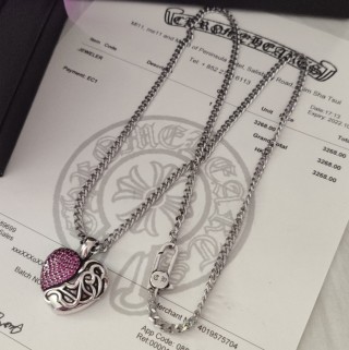 Chrome Hearts Silver Shield Pendant Necklace view 3