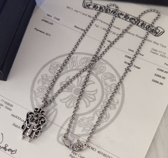 Chrome Hearts Silver Shield Pendant Necklace view 4