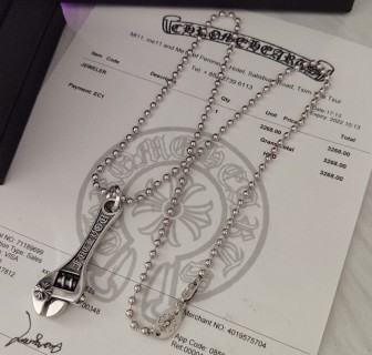 Chrome Hearts Silver Shield Pendant Necklace view 6