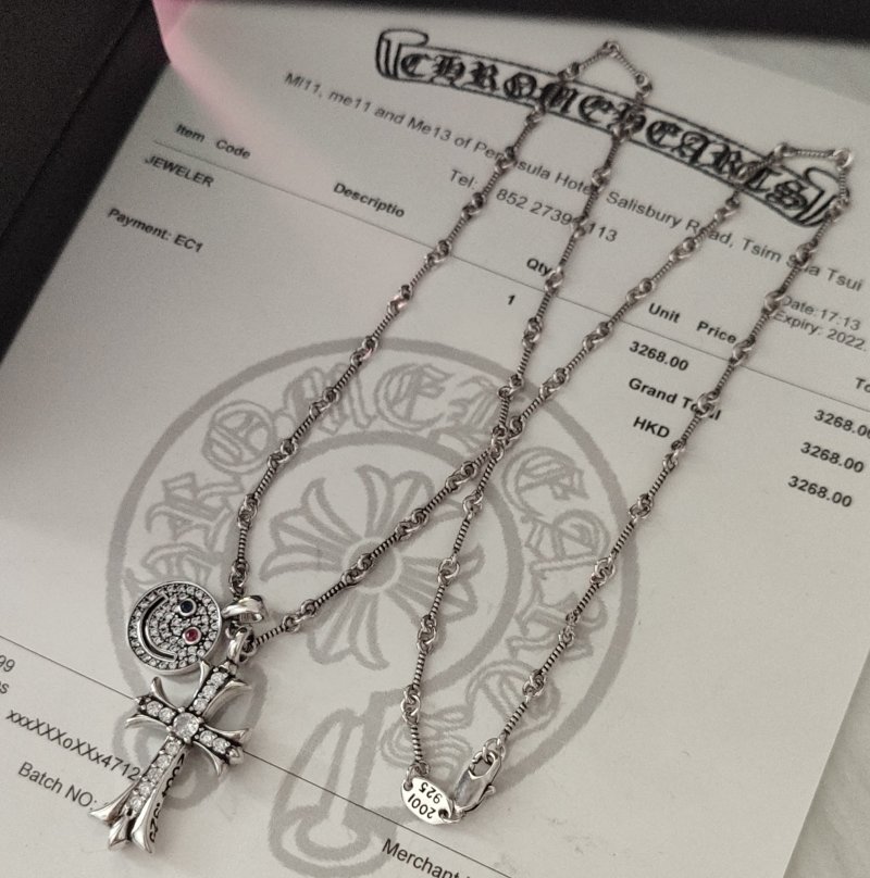Chrome Hearts Silver Shield Pendant Necklace view