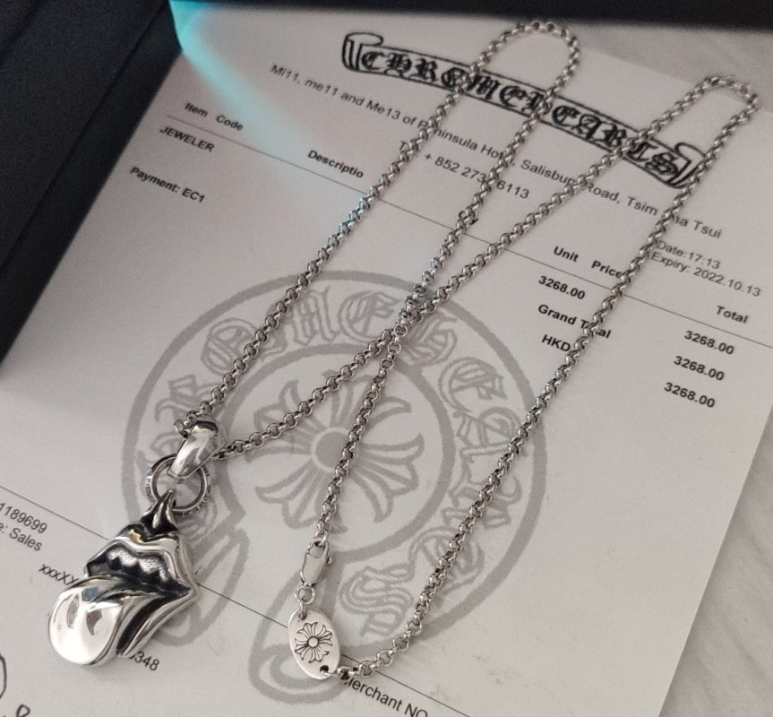 Chrome Hearts Silver Shield Pendant Necklace view