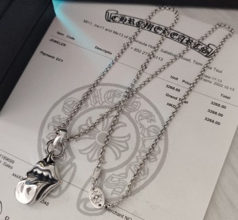 Chrome Hearts Silver Shield Pendant Necklace view 9