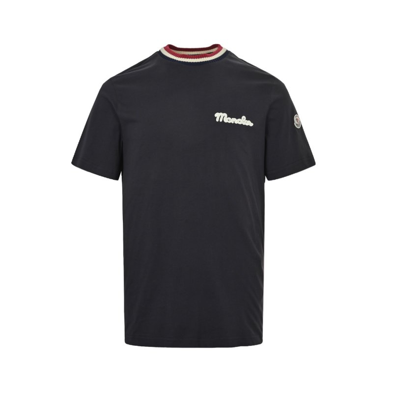Moncler Script Logo Black Short Sleeve T-Shirt view