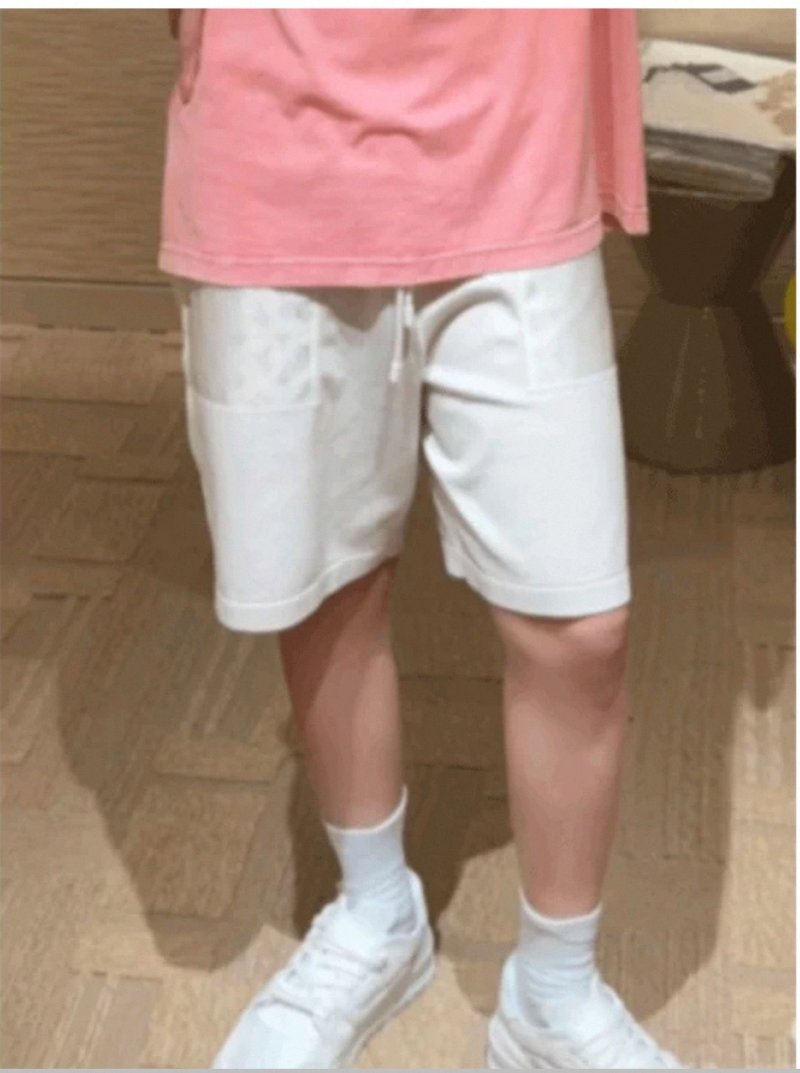 Louis Vuitton Knit Jacquard Nylon Drawstring Shorts Cream view