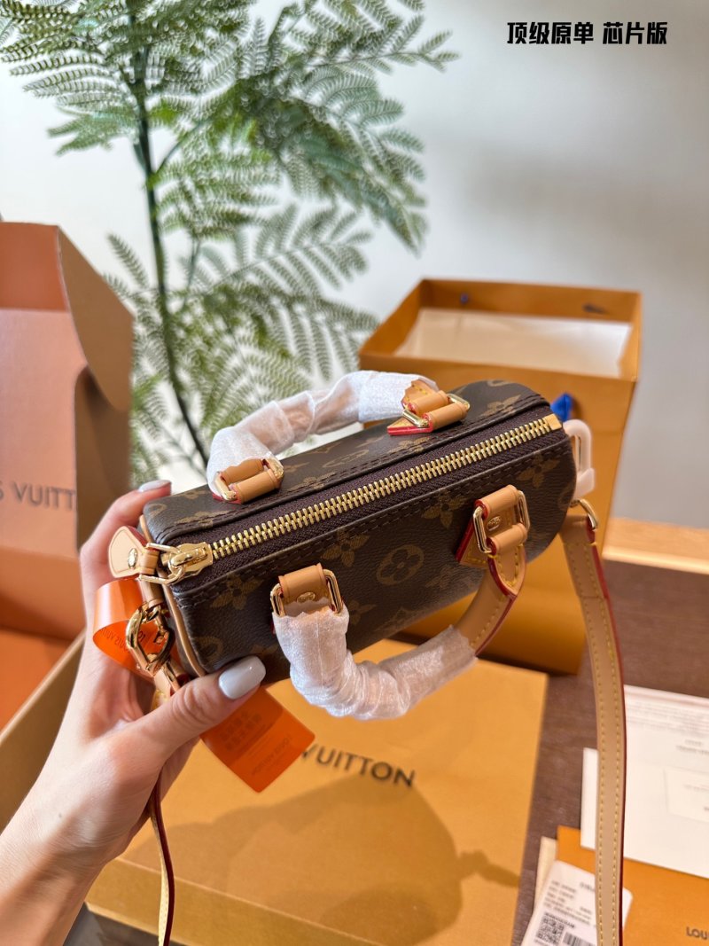 Louis Vuitton Speedy Nano Monogram Canvas Caramel Leather Pillow Bag view