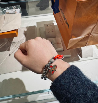Louis Vuitton LV Monogram Chain Dragon Pendant Bracelet