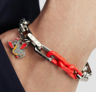 Louis Vuitton LV Monogram Chain Dragon Pendant Bracelet view 4