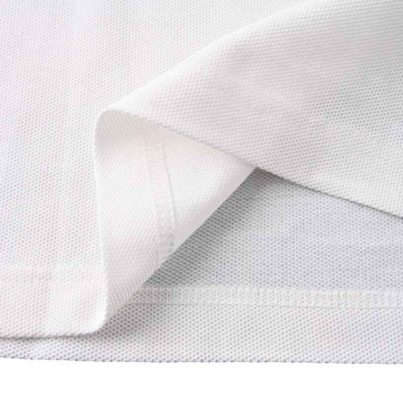 Moncler White Polo Shirt with Tricolor Stripe view