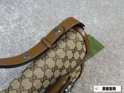 Gucci 1955 Horsebit Shoulder Bag Beige/Brown view 6