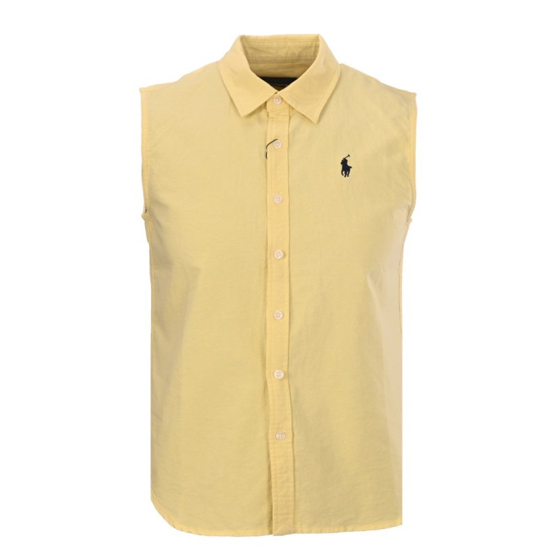 Ralph Lauren Yellow Sleeveless Button-Up Shirt view