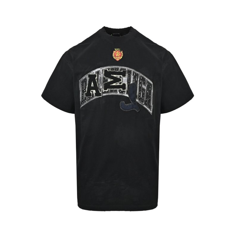 Black Oversized Graphic Logo T-Shirt view
