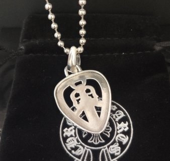 Chrome Hearts Sword Shield Heart Pendant Silver Necklace view 9