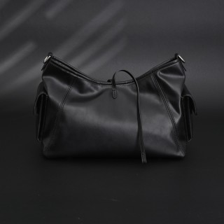 Louis Vuitton CarryAll M24861 Black Leather Shoulder Bag view 4