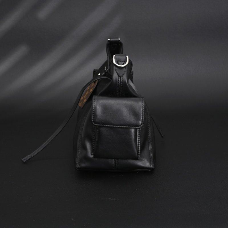 Louis Vuitton CarryAll M24861 Black Leather Shoulder Bag view