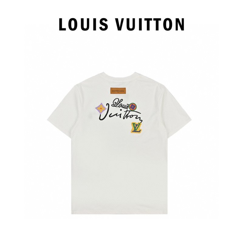 Louis Vuitton White Graphic Short Sleeve T-Shirt view