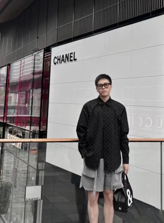 Louis Vuitton Monogram Black Button-Up Shirt view 3