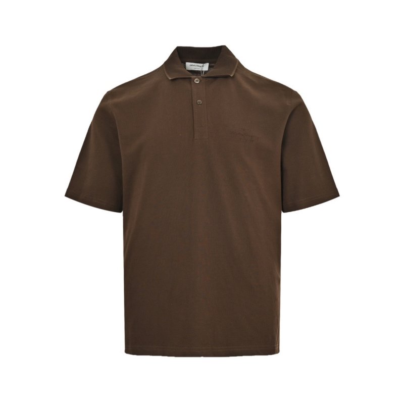 Brown Polo Short Sleeve T-Shirt view
