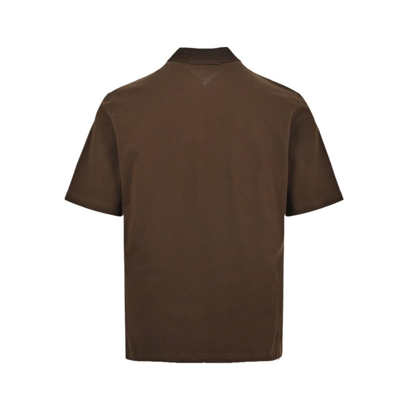 Brown Polo Short Sleeve T-Shirt view