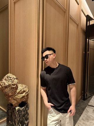 Burberry Black Check Cuff T-Shirt view 6