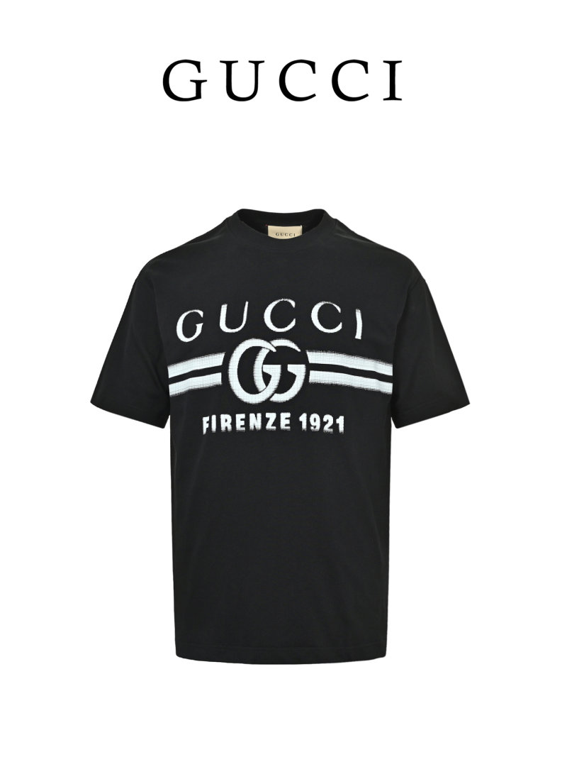 Gucci GG Firenze Black Short Sleeve T-Shirt view