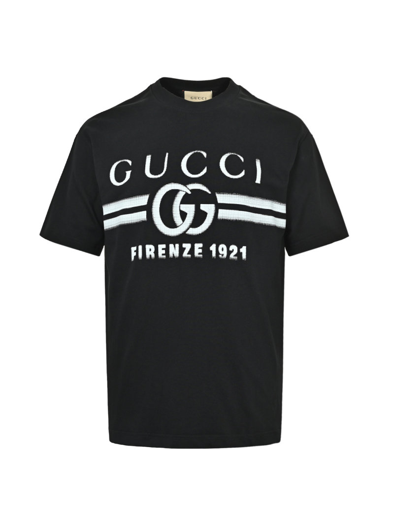 Gucci GG Firenze Black Short Sleeve T-Shirt view