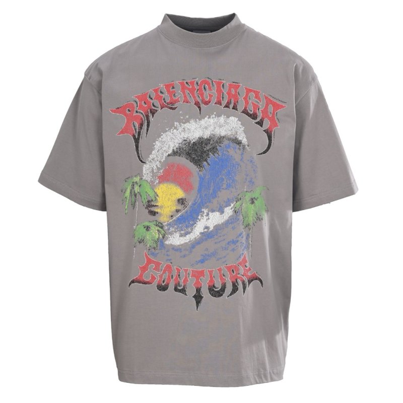 Oversized Graphic T-Shirt - Earth & Palm Design in Cream view