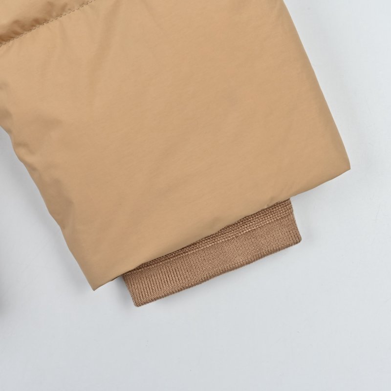 Beige Puffer Down Jacket with Hood view