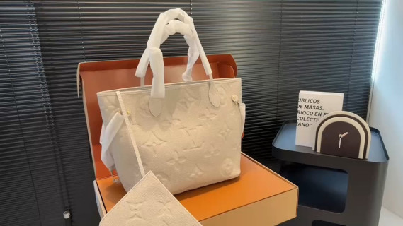 Louis Vuitton Monogram Canvas Tote Bag Cream