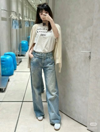Acne Studios Stockholm 1996 Cream T-Shirt view 3