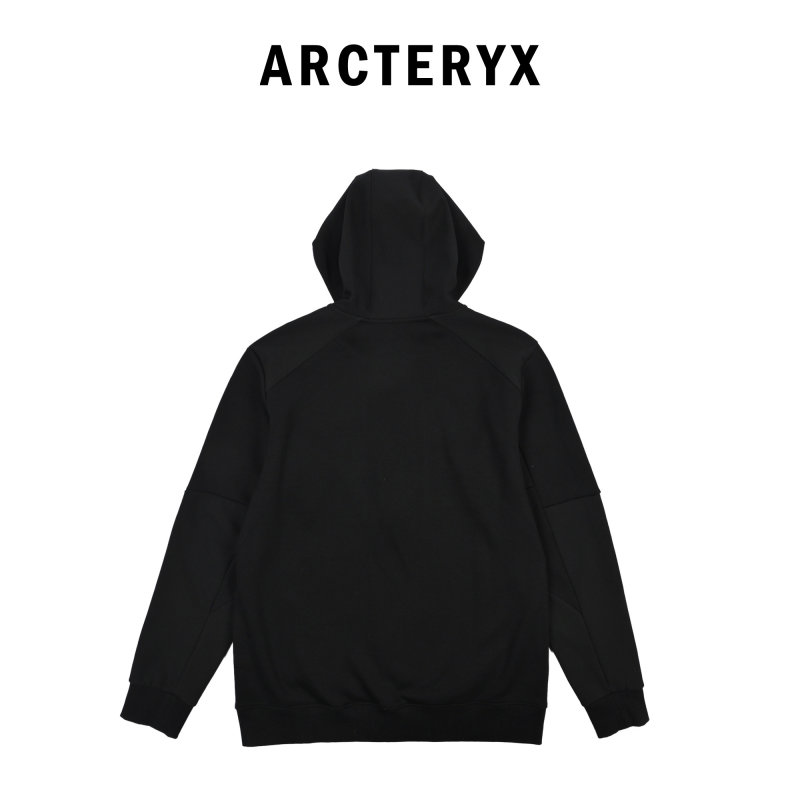 Arc'teryx Black Zip Hoodie Jacket with Chest Pocket view