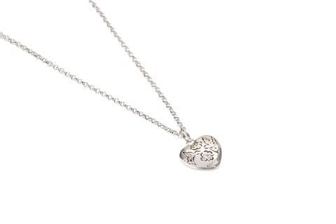 Gucci Love Fearless Double-Sided Heart Pendant Necklace Silver view 2