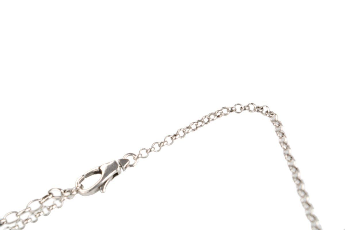 Gucci Love Fearless Double-Sided Heart Pendant Necklace Silver view