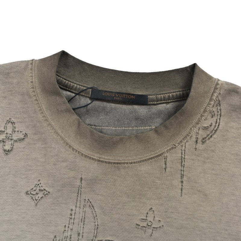 Louis Vuitton Monogram Distressed Grey T-Shirt view