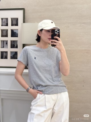 Ralph Lauren Pony Logo Crew Neck Short Sleeve T-Shirt Grey view 7