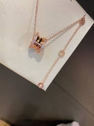 Bvlgari Zero Series Diamond-Set Rose Gold Necklace view 3