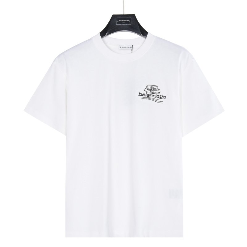 Balenciaga White Logo Short Sleeve T-Shirt view