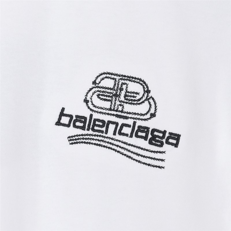 Balenciaga White Logo Short Sleeve T-Shirt view