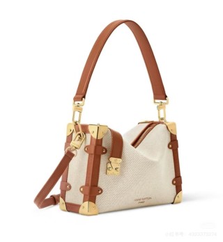 Louis Vuitton Monogram Canvas Leather Shoulder Bag Cream view 6