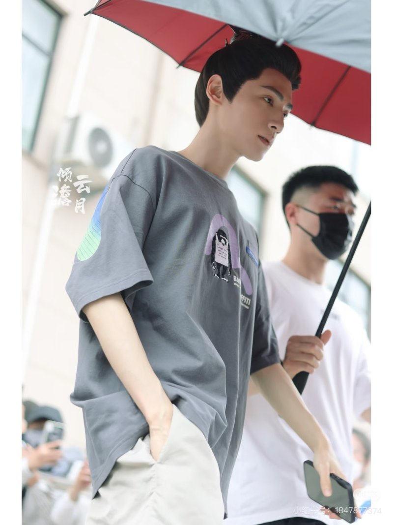 Gray Graphic Print Short Sleeve T-Shirt