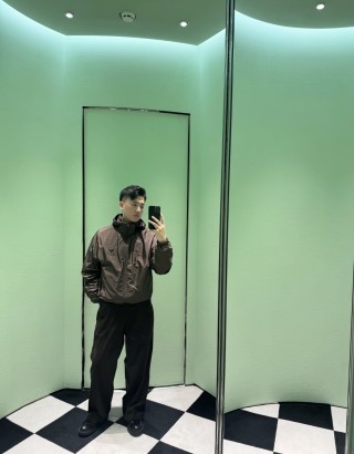 Prada Nylon Hooded Jacket Brown view 4